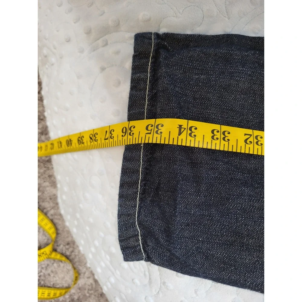 Bklyn Xpress Boys Dark Wash Relaxed Fit Denim Jeans Contrast Stitch Size 14